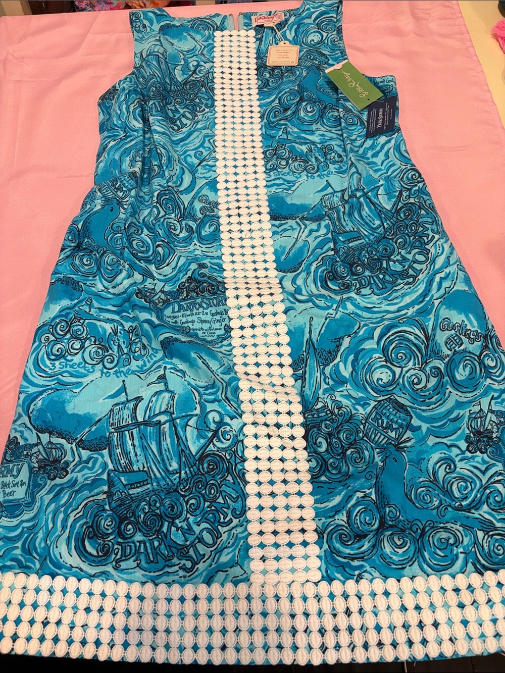 Lilly Pulitzer Worth Shift Dark N Stormy Holy Grail Rare NWT Dress Size 14